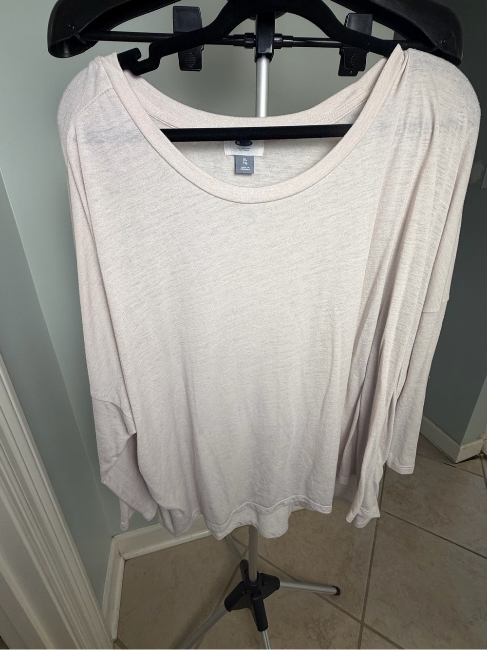 Old Navy Beige Oversized Dolman Long Sleeve Tunic Top Size XL